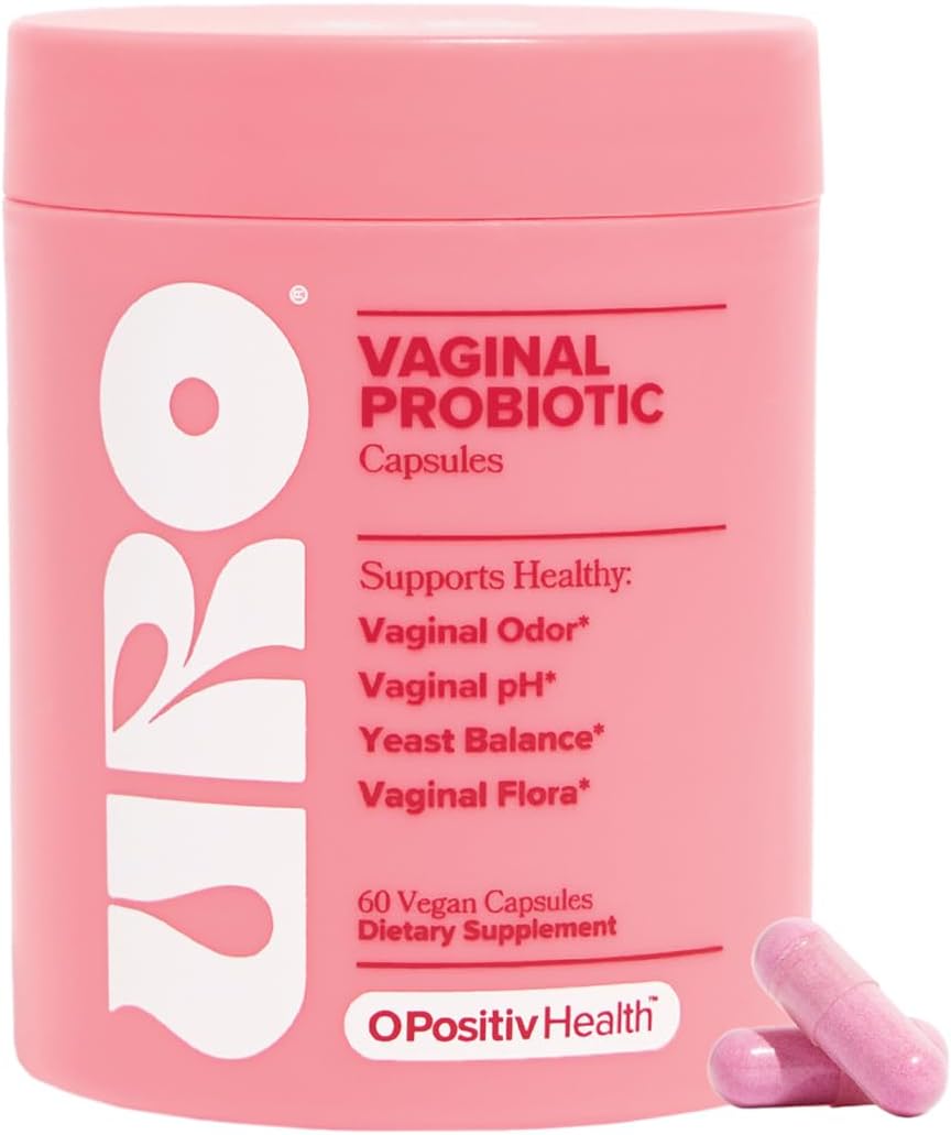 O Positiv URO Vaginal Probiotics for Women pH Balance with Prebiotics & Lactobacillus – Vaginal Health Supplement – Support Healthy Vaginal Odor & Flora, 60 Count (Pack of 1), 1 Month Supply