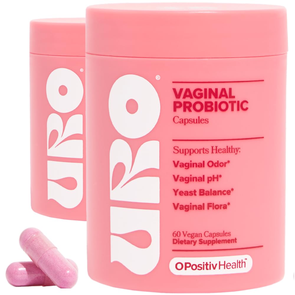 O Positiv URO Vaginal Probiotics for Women pH Balance with Prebiotics & Lactobacillus – Vaginal Health Supplement – Support Healthy Vaginal Odor & Flora, 60 Count (Pack of 1), 1 Month Supply