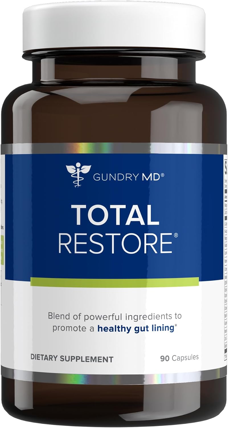 Gundry MD® Total Restore Gut Lining & Digestive Support, 30 Servings | 20 Gut Health Supporting Ingredients, Keto Friendly, Sugar & Artificial Sweetener Free, Active Lifestyle Support