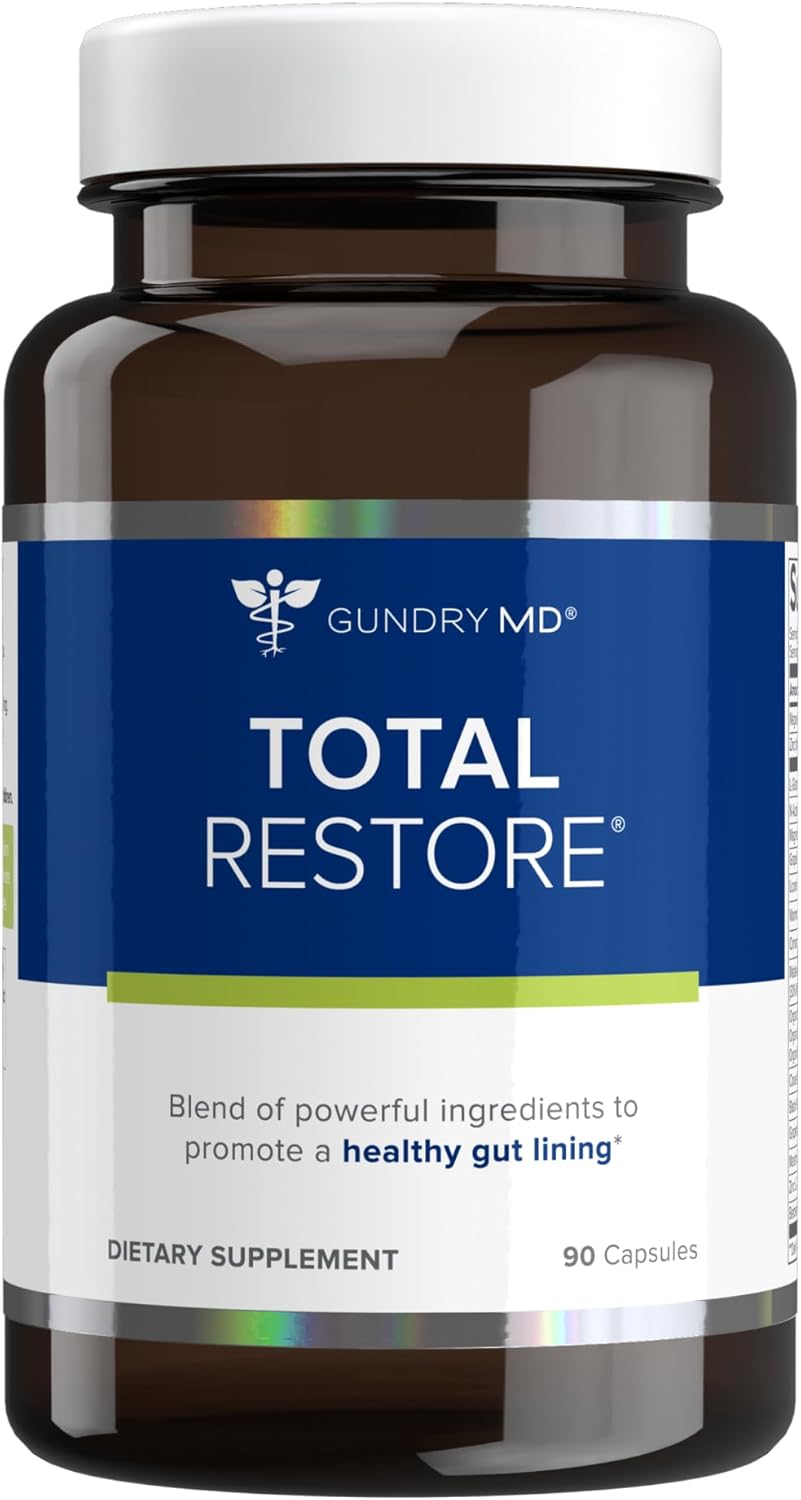 Gundry MD® Total Restore Gut Lining & Digestive Support, 30 Servings | 20 Gut Health Supporting Ingredients, Keto Friendly, Sugar & Artificial Sweetener Free, Active Lifestyle Support