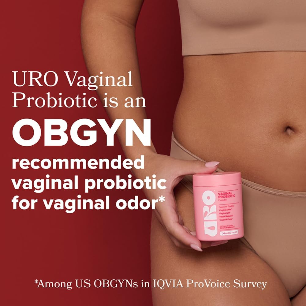 O Positiv URO Vaginal Probiotics for Women pH Balance with Prebiotics & Lactobacillus – Vaginal Health Supplement – Support Healthy Vaginal Odor & Flora, 60 Count (Pack of 1), 1 Month Supply