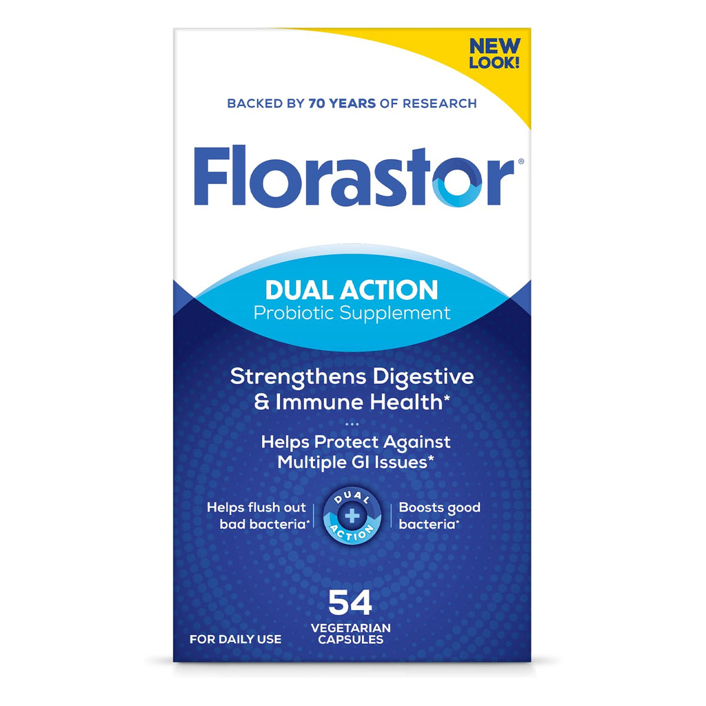 Florastor Probiotic for Digestive and Immune Health, 100 Capsules | Probiotics for Women & Men, Helps Flush Out Unwanted Bacteria, Boosts The Good with Our Unique Strain Saccharomyces Boulardii