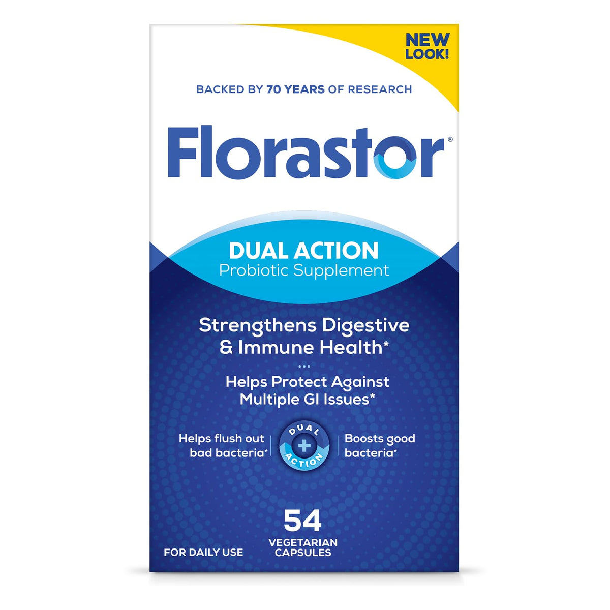 Florastor Probiotic for Digestive and Immune Health, 100 Capsules | Probiotics for Women & Men, Helps Flush Out Unwanted Bacteria, Boosts The Good with Our Unique Strain Saccharomyces Boulardii