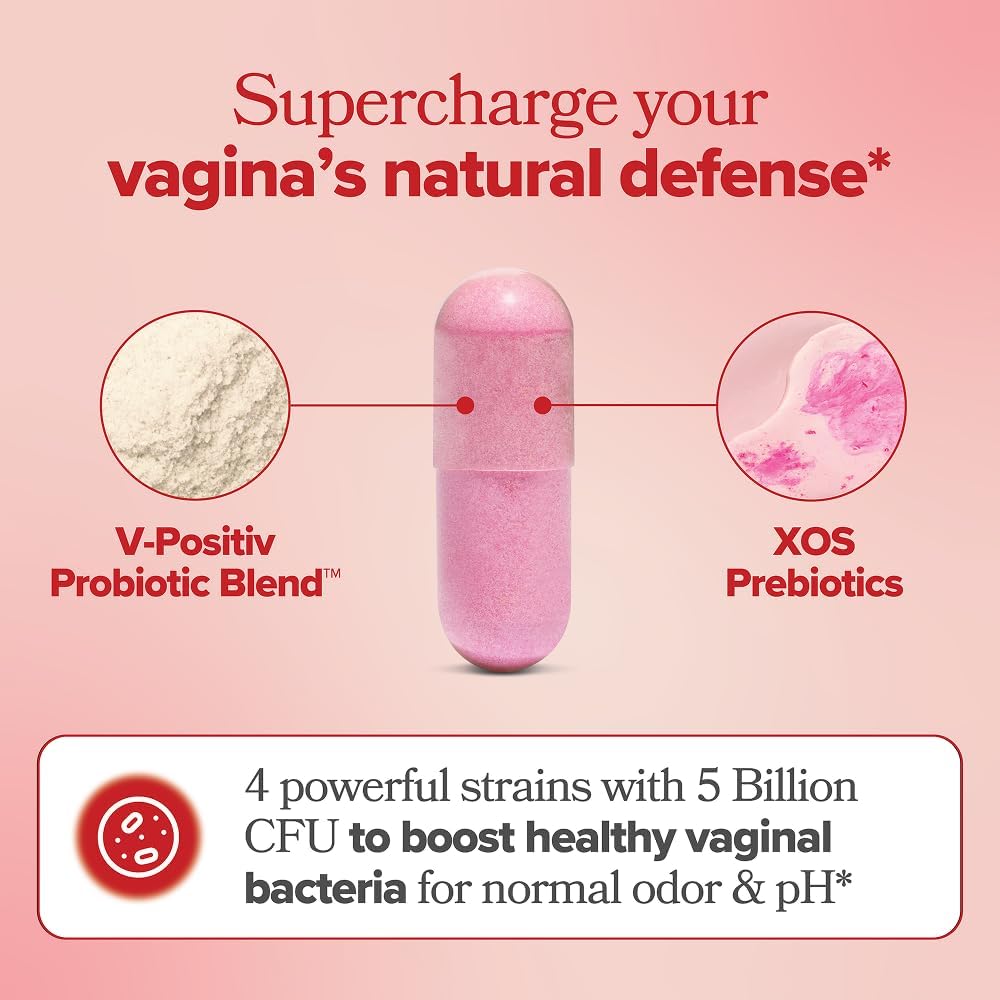 O Positiv URO Vaginal Probiotics for Women pH Balance with Prebiotics & Lactobacillus – Vaginal Health Supplement – Support Healthy Vaginal Odor & Flora, 60 Count (Pack of 1), 1 Month Supply