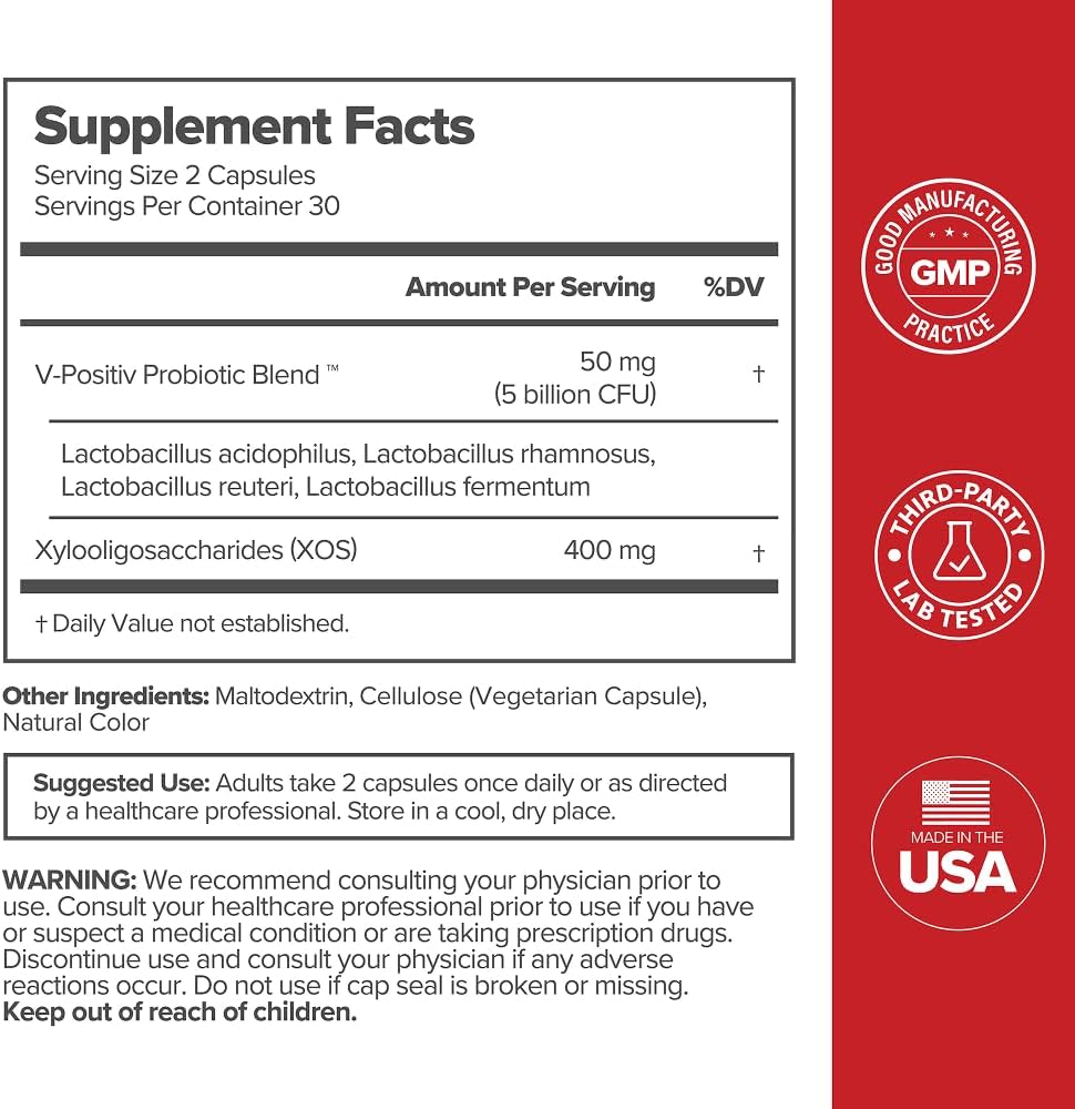 O Positiv URO Vaginal Probiotics for Women pH Balance with Prebiotics & Lactobacillus – Vaginal Health Supplement – Support Healthy Vaginal Odor & Flora, 60 Count (Pack of 1), 1 Month Supply