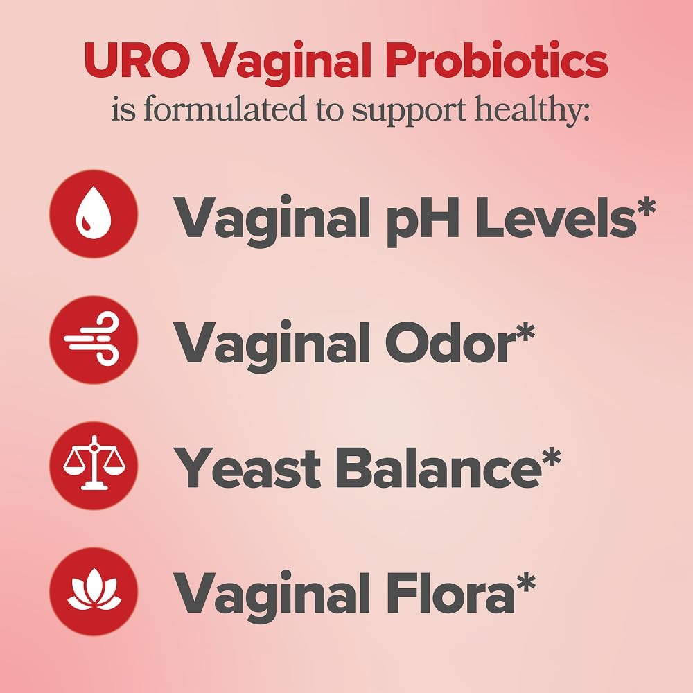 O Positiv URO Vaginal Probiotics for Women pH Balance with Prebiotics & Lactobacillus – Vaginal Health Supplement – Support Healthy Vaginal Odor & Flora, 60 Count (Pack of 1), 1 Month Supply