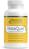 Researched Nutritionals HistaQuel Histamine Support, 120 Capsules | Histamine & Mast Cell Support, Stinging Nettle, Black Cumin Seed Oil, Clinically Researched Flavonoid & Herbal Formula