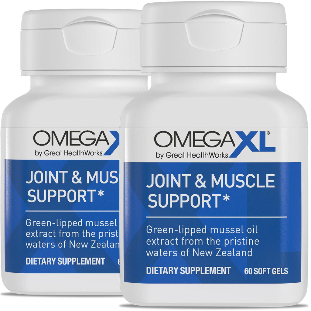 OmegaXL Joint Support Supplement, 120 Count | Green Lipped Mussel Oil, Soft Gel Pill, Natural Joint and Muscle Support Supplement, Clinically Supported, Non-GMO, Drug-Free