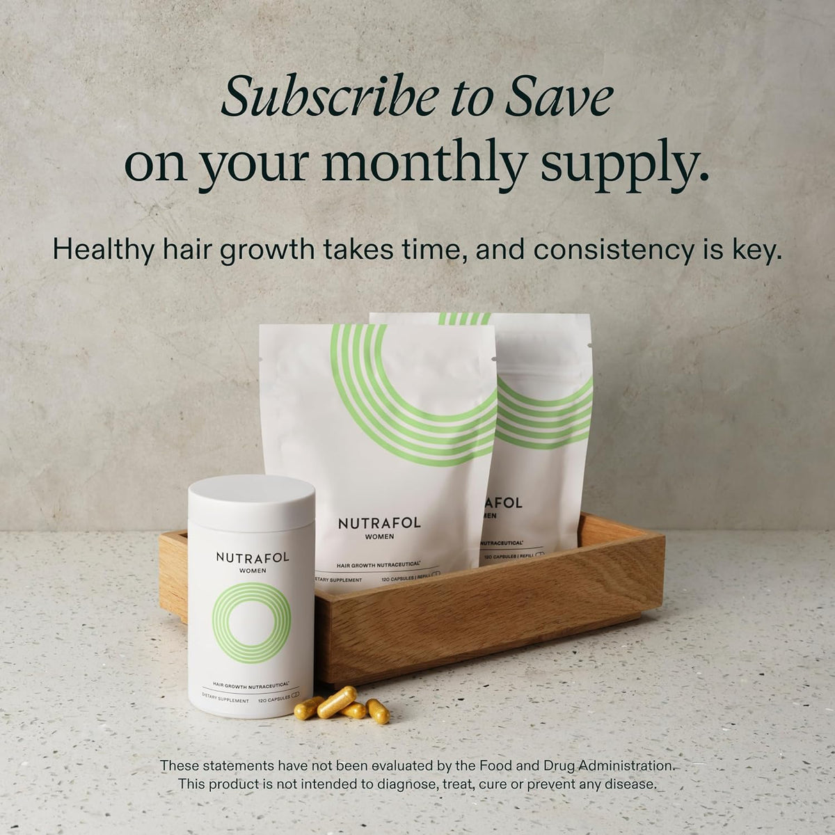 Nutrafol Women's Hair Growth Supplements, Ages 18-44, Clinically Tested for Visibly Thicker and Stronger Hair, Dermatologist Recommended - 1 Month Supply