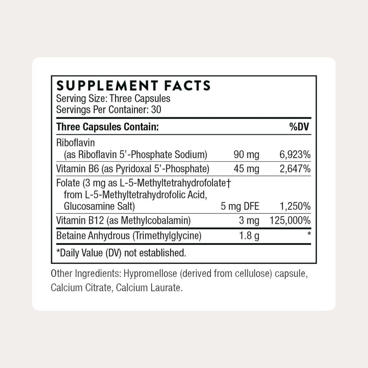 THORNE - Methyl-Guard Plus - Active Folate (5-MTHF) with Vitamins B2, B6 & B12 - Supports Methylation & Healthy Level of Homocysteine* - Gluten, Dairy & Soy-Free - 30 Servings