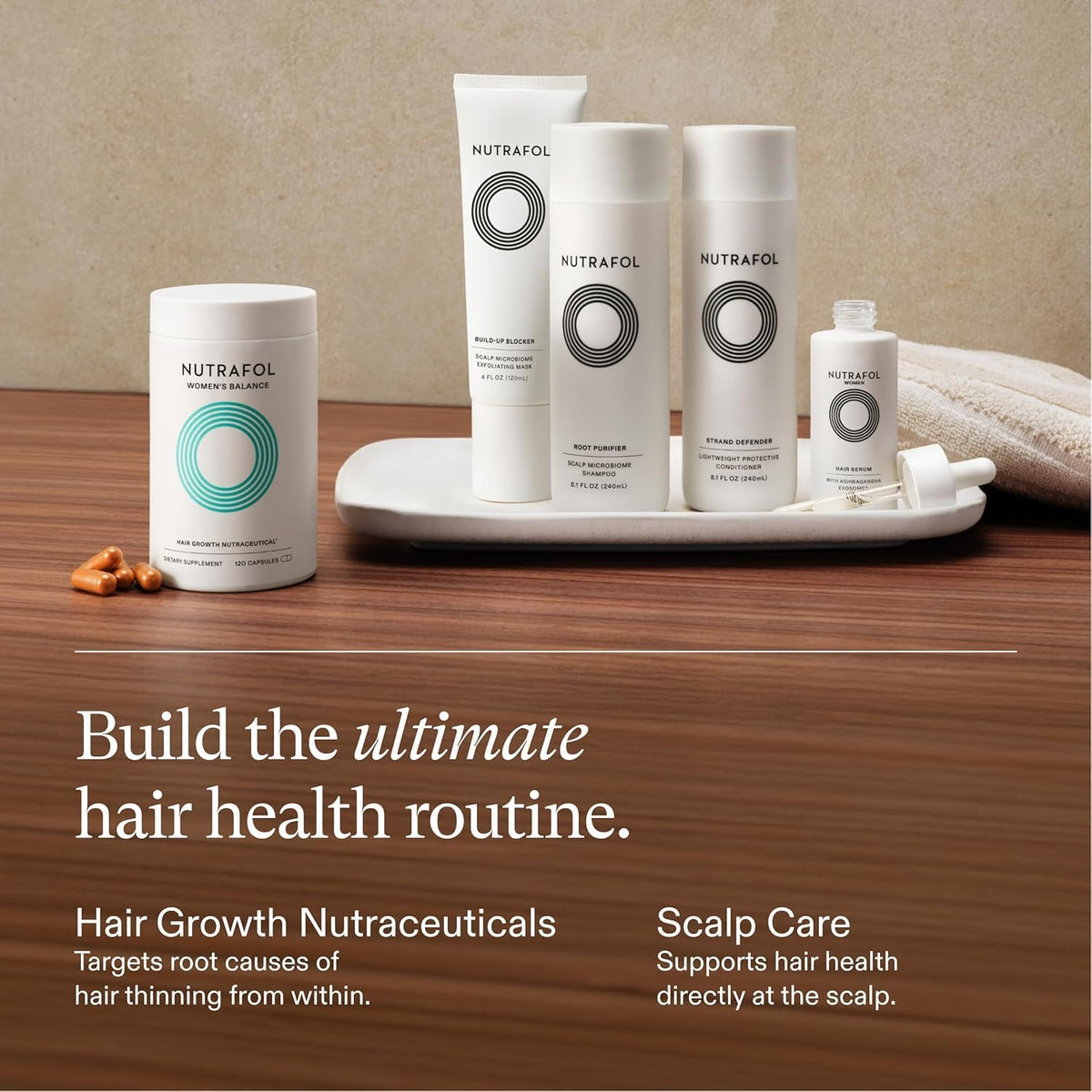Women's Balance Hair Growth Supplements, Ages 45 and Up, Clinically Tested for Visibly Thicker Hair and Scalp Coverage, Dermatologist Recommended - 1 Month Supply