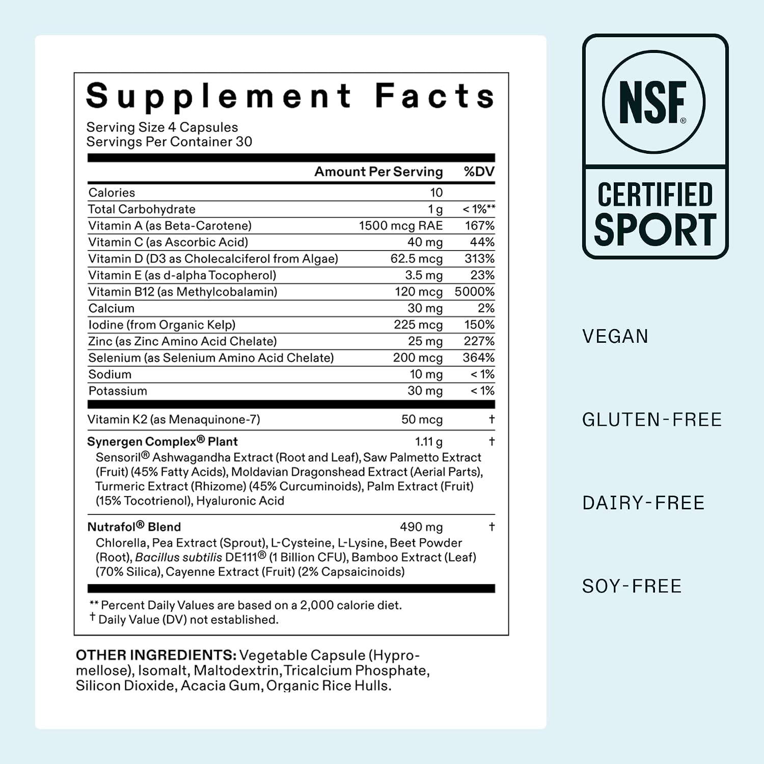 Nutrafol Women's Hair Growth Supplements, Ages 18-44, Clinically Tested for Visibly Thicker and Stronger Hair, Dermatologist Recommended - 1 Month Supply