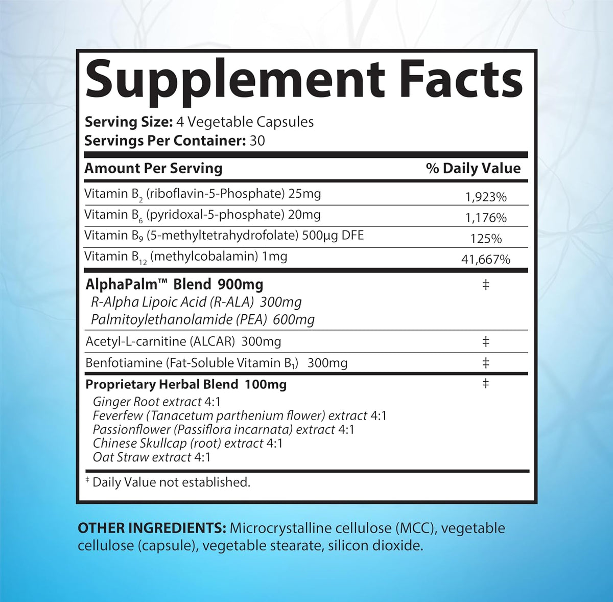 SciatiEase Sciatic Nerve Health Support Supplement - Nerve Support Formula with AlphaPalm, Pea, Vitamin B Complex, Alpha Lipoic Acid 300mg - 120 Capsules