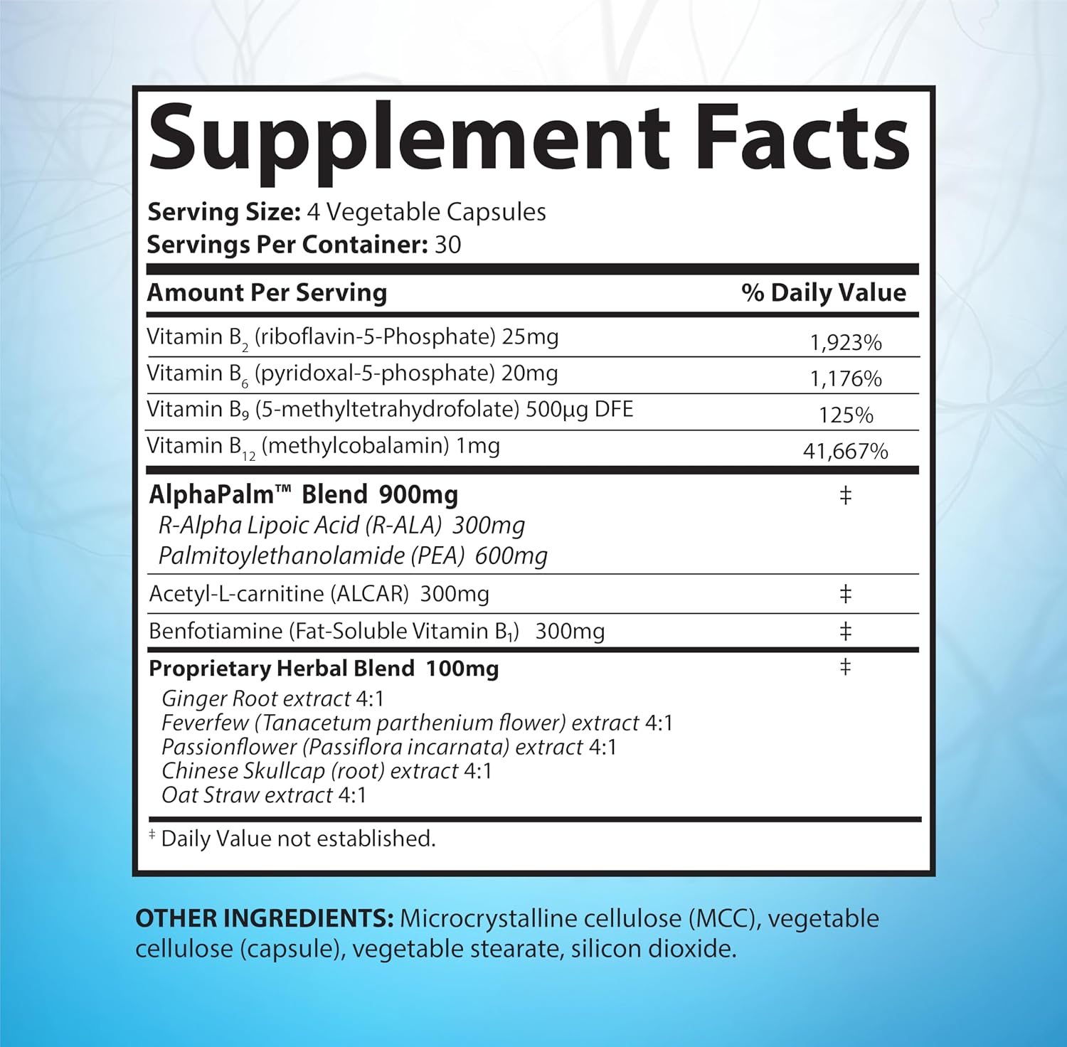 SciatiEase Sciatic Nerve Health Support Supplement - Nerve Support Formula with AlphaPalm, Pea, Vitamin B Complex, Alpha Lipoic Acid 300mg - 120 Capsules