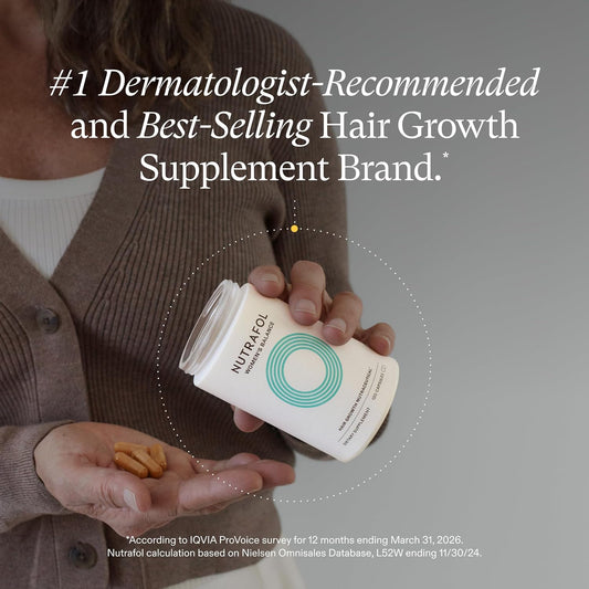 Women's Balance Hair Growth Supplements, Ages 45 and Up, Clinically Tested for Visibly Thicker Hair and Scalp Coverage, Dermatologist Recommended - 1 Month Supply