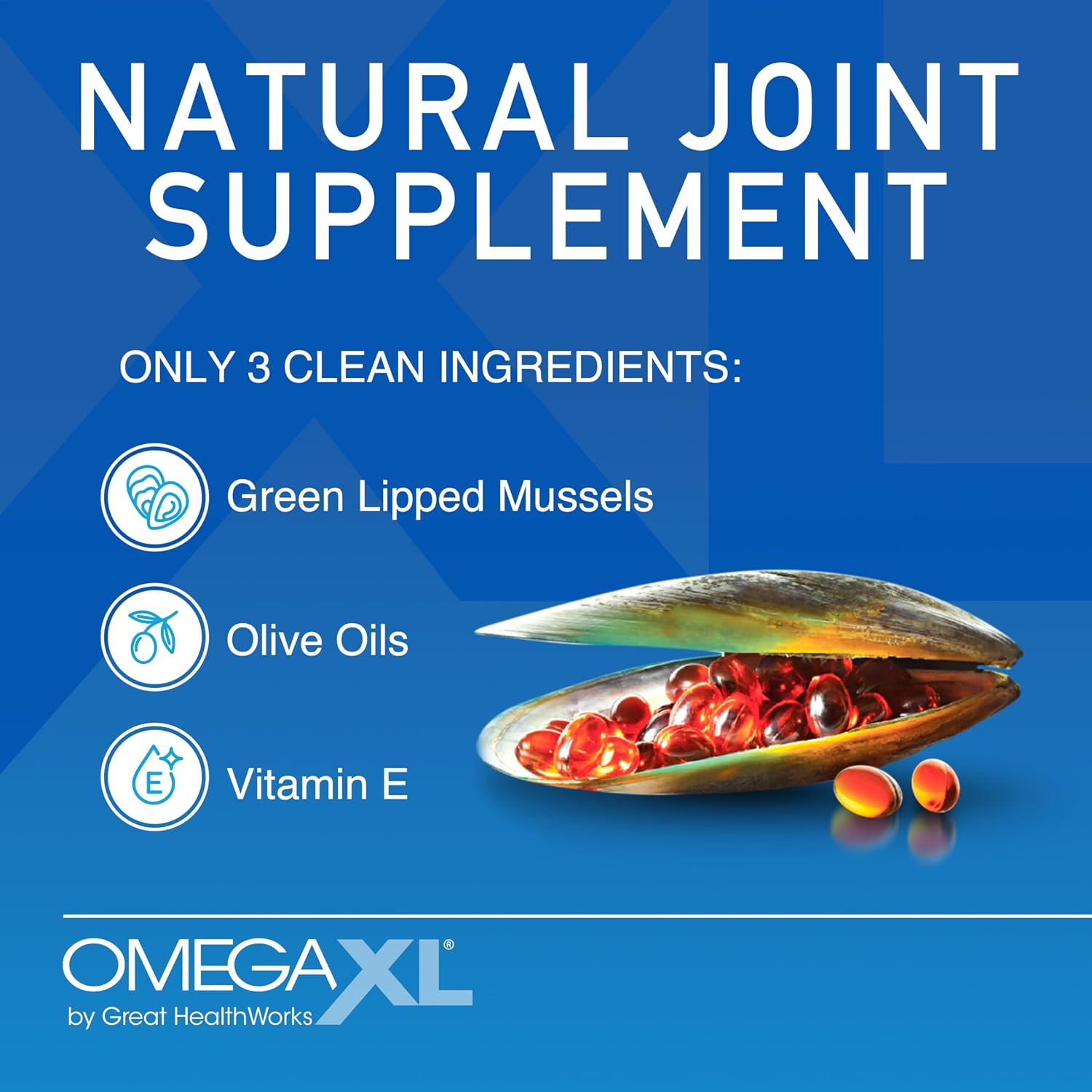 OmegaXL Joint Support Supplement, 120 Count | Green Lipped Mussel Oil, Soft Gel Pill, Natural Joint and Muscle Support Supplement, Clinically Supported, Non-GMO, Drug-Free