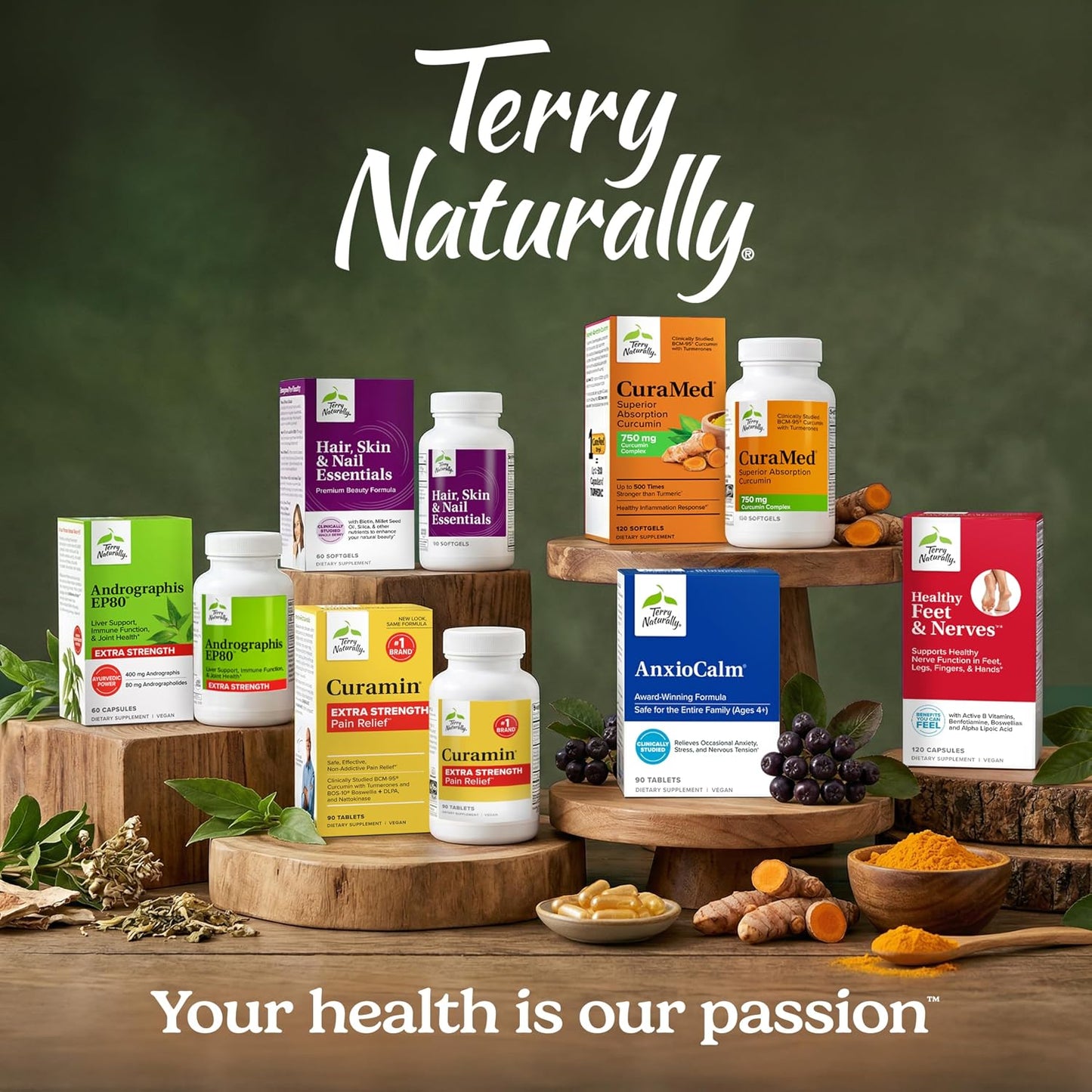 Terry Naturally CuraMed 750 mg - BCM-95 Curcumin Supplement - Brain, Heart and Liver Health Support - High-Potency Turmeric Complex - 120 Softgels