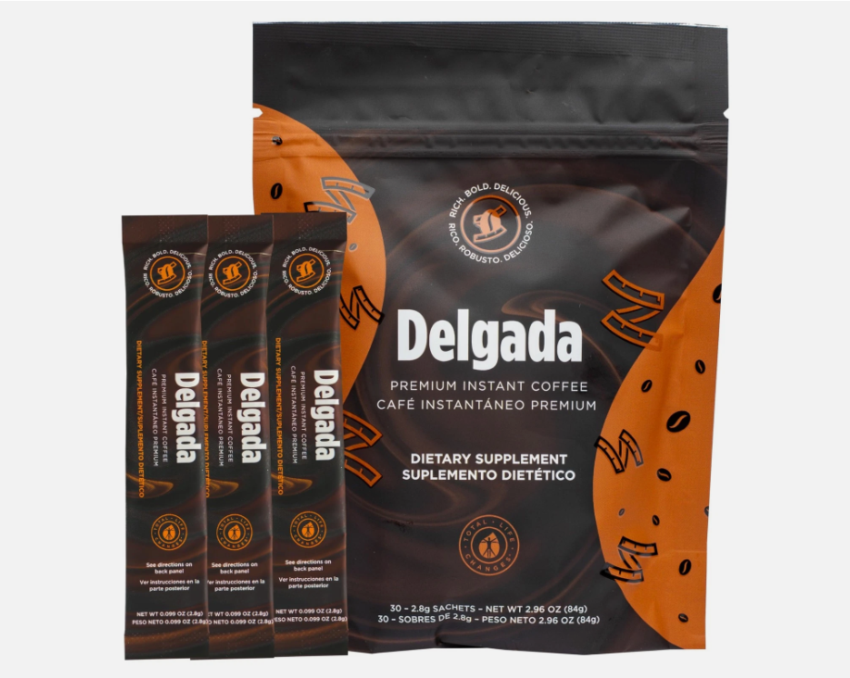 Delgada Instant Coffee with Garcinia Cambogia & Ganoderma | Premium Weight Management Coffee